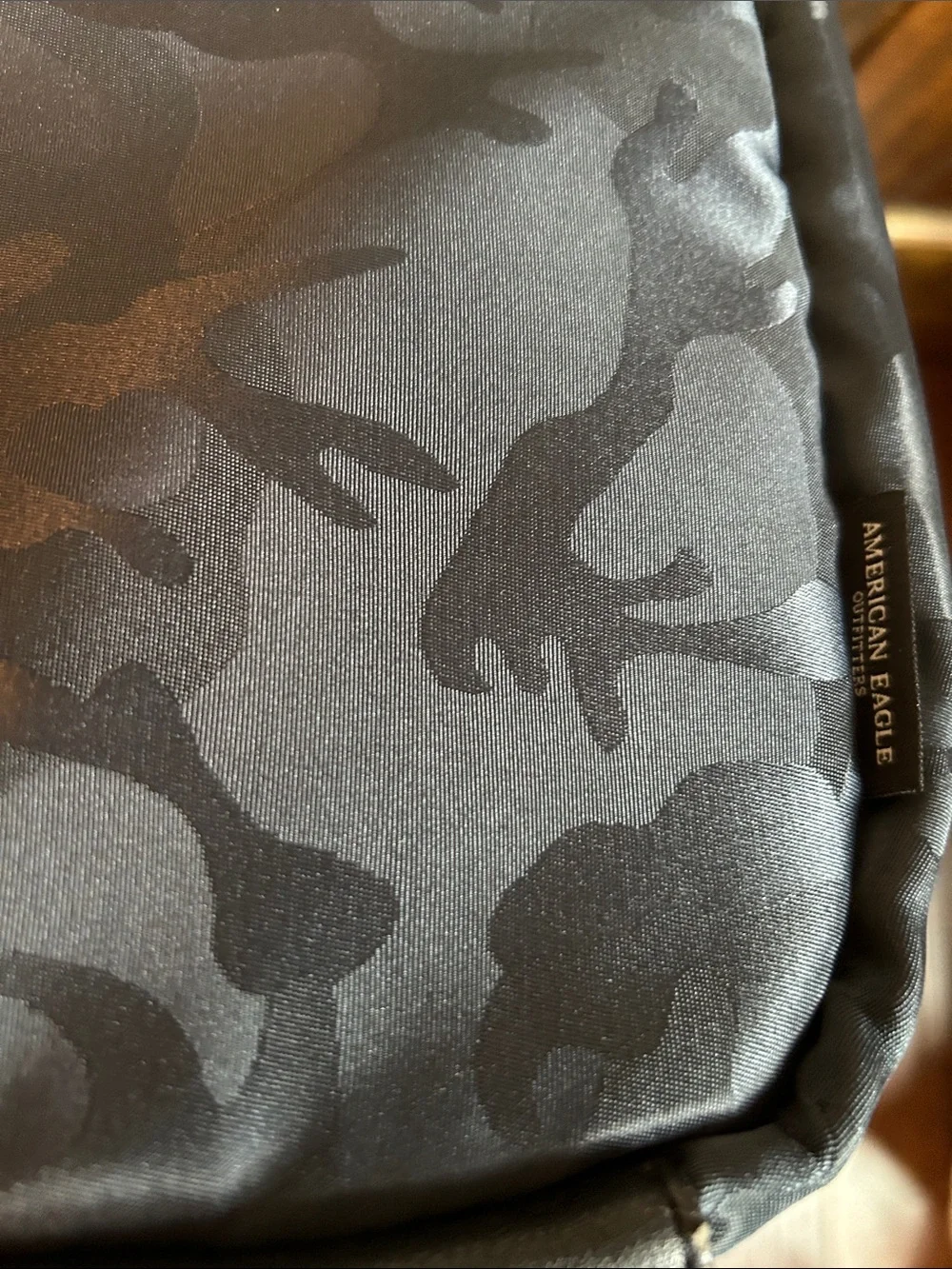 American Eagle Outfitters Men's Black Camo Laptop Briefcase